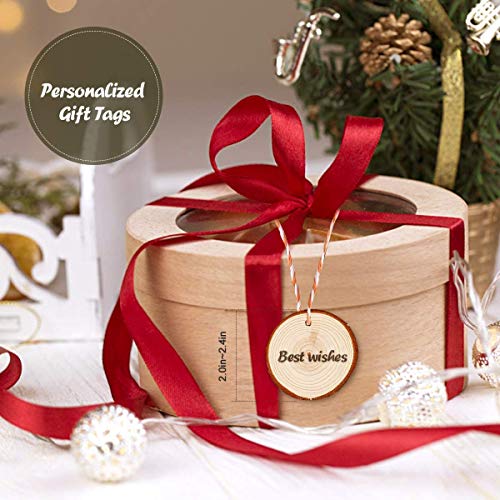 Unfinished Natural Wood Slices 30Pcs 2.75-3.1 inch Wood Coaster Pieces Craft Wood kit Predrilled with Hole Wooden Circles Great for Arts and Crafts Christmas Ornaments DIY Crafts Rustic Wedding - size: 30 Pcs 2.75-3.1 inch