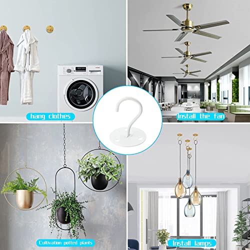 Ceiling Hooks for Hanging Plants, White Plant Hanger Indoor Hanging Hooks - color: Bright White