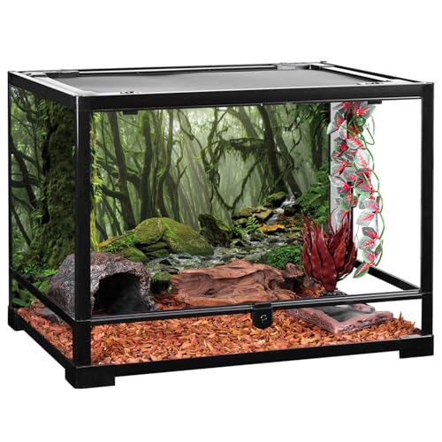 Forest Green Tree Terrarium Backdrop Reptile Habitat Background 48x18 in - size: 48 x 18 inches