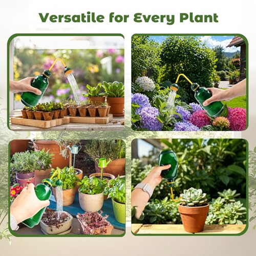 450ML Small Watering Can, 2 in 1 Spray Head for Indoor Plants, Green - size: Green-2pcs