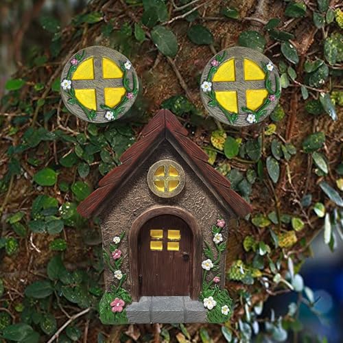 Fairy Door Windows for Trees, Glow in The Dark