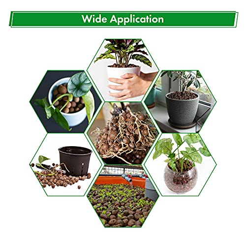 D'vine Dev 2 Cu. Ft Expanded Clay Pebbles, Planter Filler Balls, 97-F-6 | Lightweight & Porous Design, Improves Drainage and Aeration, Moisture Balance, Ideal for Hydroponics, Orchids & Gardening - size: Bulk 2 Cu. Ft