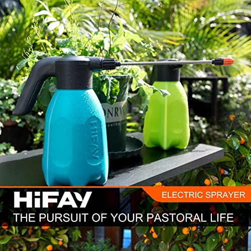 HIFAY ES2-PRO Electric Spray Bottle 2L/0.5Gallon, Rechargeable Battery Powered Sprayer Spray 60 Bottles On a Single Charge, Automatic Plant Mister,Pump Sprayer,Indoor Watering Can for Plants - color: Green