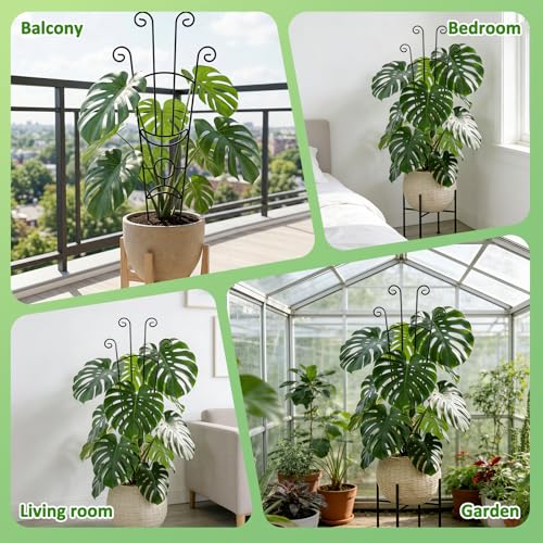 Monstera Plant Support - 32.6 Inch Tall Trellis with 2 Pack Plant Stakes for Your Large Climbing Monstera Deliciosa | Indoor Plant Climbing Frame for Potted Growth - size: 2-Pack Plant Support