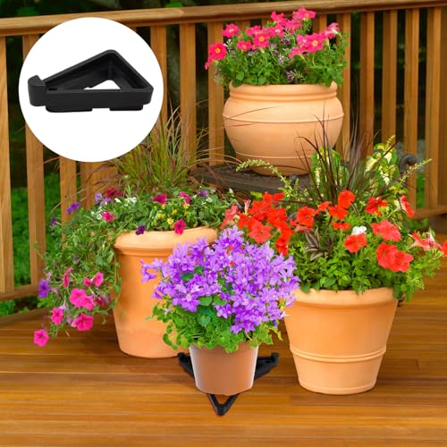 12PCS Pot Feet for Outdoor Planters, Plant Pot Feet Lifters, Black - color: Black