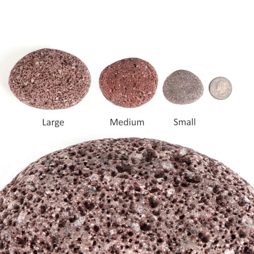 Lava Rock - 50-Pound Tumbled Lava Stones - 4"" Red Lava Pebbles - Volcanic Rock - Landscaping Rocks, 3 to 4 Inch (XL)