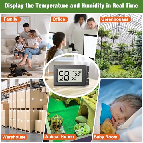 6 Pack Mini Hygrometer Indoor Humidity Meter, Digital Thermometer Monitor