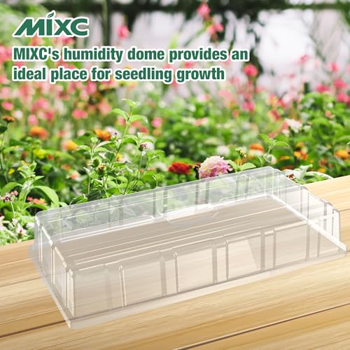 MIXC 10 Pack Humidity Dome 3.6" Extra Strength, Clear Seed Starter Dome 1020 Tray Covers Humidifying and Insulating for Greenhouse Germination and Garden Growing - color: Clear, size: 10 Pack 3.6" Domes-Clear