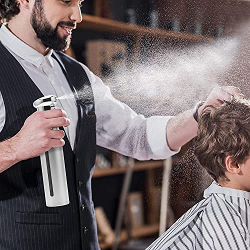 Fine Mist Spray Bottle, Fine Mist Continuous Spray Bottle,Empty Water Spray Bottles for Hair hairstyling,Plants,Cleaning Solutions Dispensing (Silver)