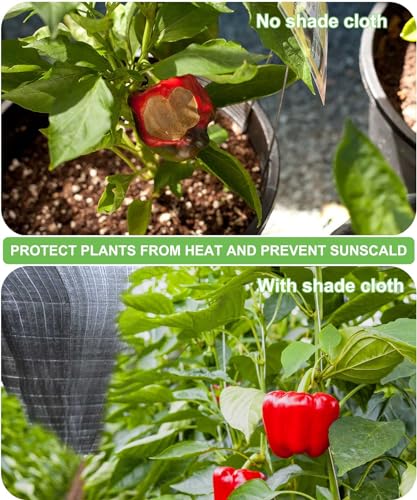 Mklsit 70% Shade Cloth for Garden, 6.5x10 FT Breathable Sun Shade Mesh Tarp - size: 6.5ft x 10ft - 70%
