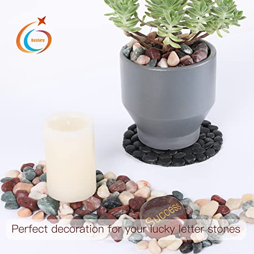 11lbs Natural River Rocks, Polished Pebbles for Plants Garden, 0.3-0.8 inch Decorative Countryside Stones, Ideal for Fish Tank, Vases, Home Decor and Garden Landscaping,Countryside - size: 11 Pounds, style: Countryside