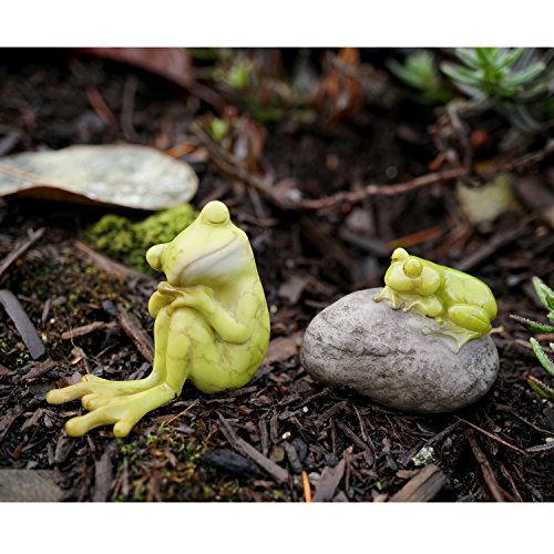 Top Collection Miniature Fairy Garden and Terrarium Statue, Frog Resting - color: Frog Resting