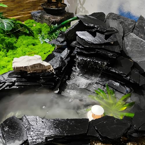 YISZM Slate Rock for Aquarium, 3-5 Inch Polished Natural Stone Rocks, 5 lbs - color: 5 lbs, size: 3-5 Inch