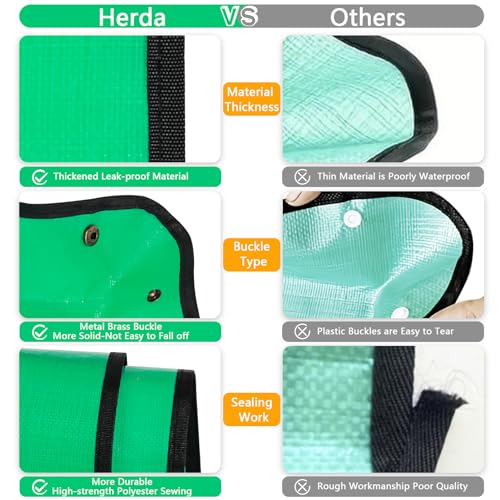 Herda 39.5" x 31.5" Plant Repotting Mat Waterproof Transplanting Mat | Potting Soil Mess Control,Square Succulent Gardening Mat Potting Soil Tidy Tray Repotting Mat Thick Foldable Soil Change Mat
