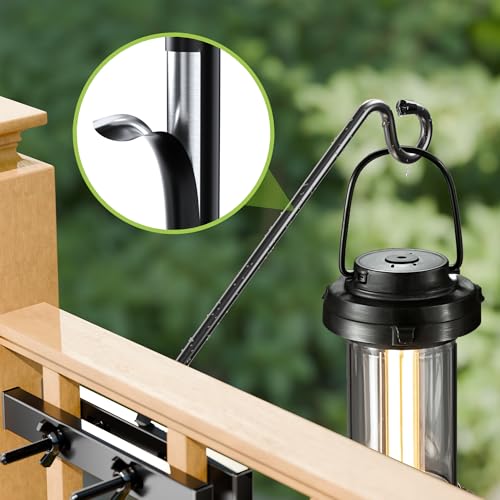17Inch Deck Hook, Deck Bird Feeder Hanger for Railing, 15lbs Capacity - size: 17 inch 1 Pack