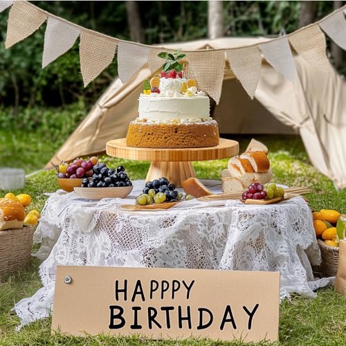 MASTERTOP 6 IN 1 Wooden Cake Stand with Lid
