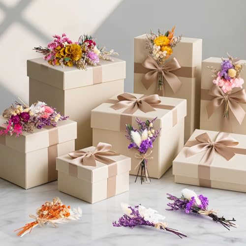 12/24 PCS Charming Dried Flowers Bouquet for Vase | Various Mini Dried Wildflowers with Stems Handmade Wildflowers Natural Real Flowers Bulk Flowers Craft (Blossoms, 24 PCS) - color: Blossoms