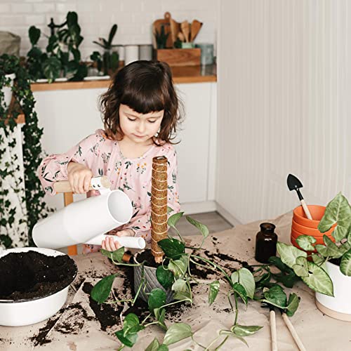 Eibikdi Moss Pole 68in for Plants Monstera 6pcs | Plant Support Stakes for Indoor Climbing Plants Grow Upwards, 65ft Twist Ties, 13ft Jute Rope, 6.5ft Hook-and-Loop Strip - size: 6 Packs