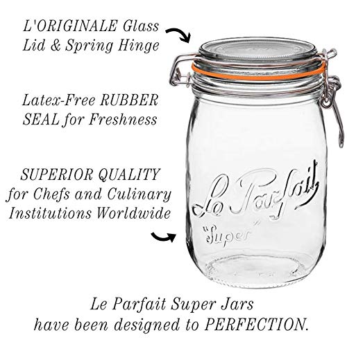 Le Parfait Super Jars (6 Pack, 750ml - 24oz) - color: 750ml (OLD)