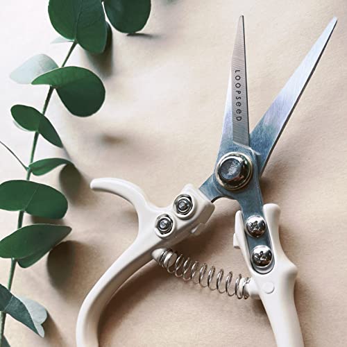 Precision Garden Trimming Scissors & Hand Pruner - Cream