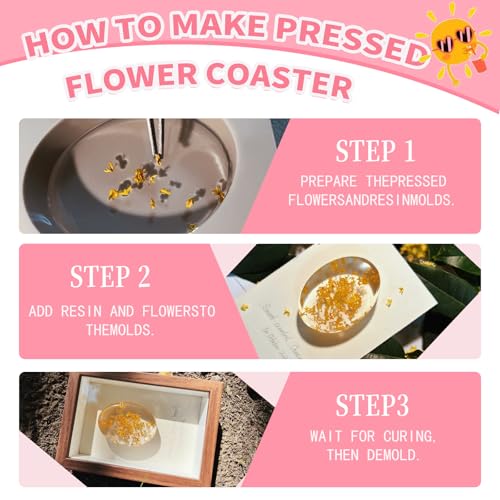 Pressed Dried Flowers Kit – Real Florals for Scrapbooking, Resin Art, Jewelry, Nail Art, and DIY Crafts with Decorative Leaves