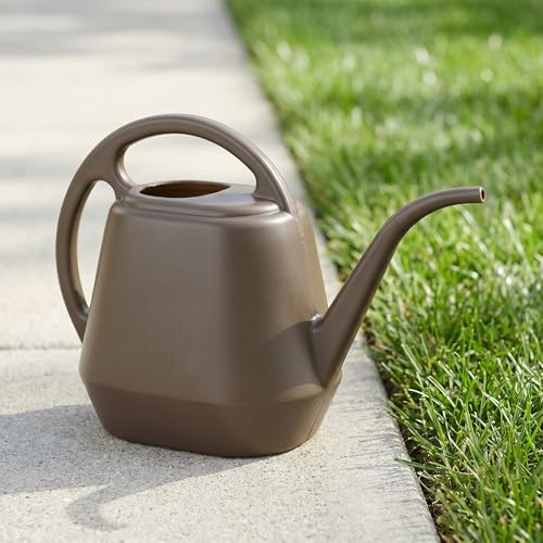 Fasmov Plastic Watering Can, 1-Gallon, Deep Gray - color: Deep Gray