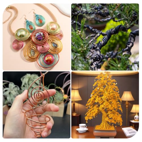 9 Gauge Aluminum Craft Wire, 52.5FT Bendable Armature Wire for Sculpting, Jewelry Making, DIY Crafting, Doll Making, Modelling, Bonsai Training(Copper Brown) - color: Copper Brown
