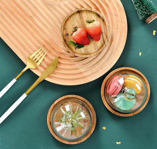 Rikyo 2 Sets Mini Cake Stand,Cake Plate Server Platter with Dome