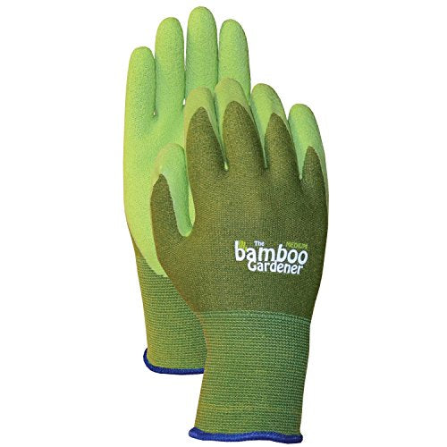 The Bamboo Gardener Rubber Palm Gloves,Small