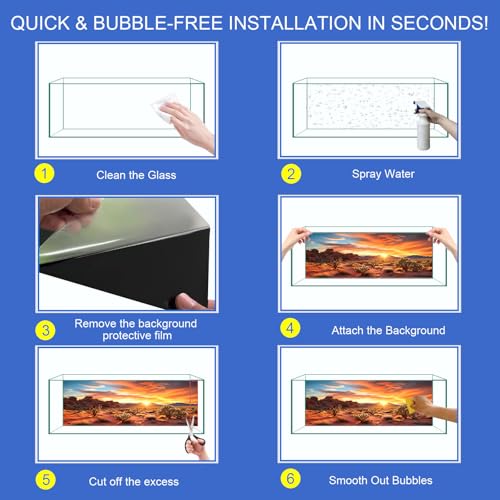 Reptile Background Film, Static Cling, Glue-Free, Desert, 11.8"H×23.6"W - size: 11.8 X 23.6 Inches