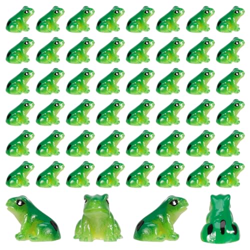 100 Pcs Mini Resin Frogs, Tiny Green Frogs Mini Frog Figurines