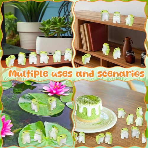 Novabright 30 Pcs Mini Resin Frogs, Small Figurines to Hide Bulk