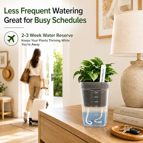 12 Pack 2.5" Self Watering Seed Starter Cups, Clear Mini Planters for Indoor Plants, Help Prevent Overwatering, Promote Healthy Growth for Seedlings, Cuttings & Small Plants, with 12 Labels - color: 12pcs