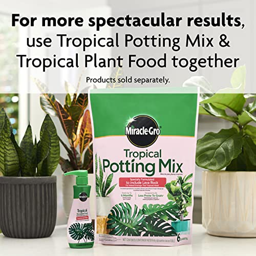 Miracle-Gro Tropical Potting Mix, 6 qt. (2-Pack) - size: 2 Pack, style: Potting Mix