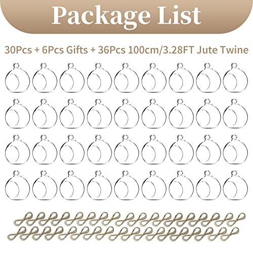 Sziqiqi Hanging Glass Globes Tealight Candle Holder, 36 Pcs - color: Without Led, size: 36pcs