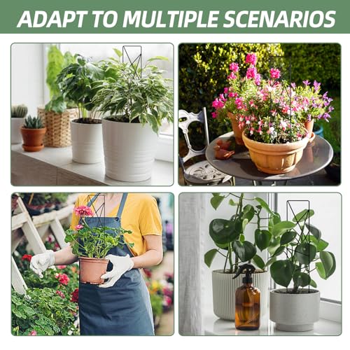 17.5 inch Small Trellis for Potted Plants, Metal Plant Trellis Indoor - color: Star-Metal