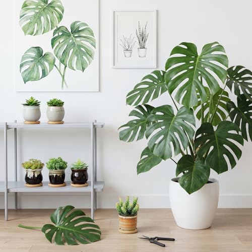 12 Pcs Ceramic Succulent Pots with Drainage 3.5 Inch Bamboo Tray | Mini Planters for Indoor Plants, Ceramic Pots Bulk for Home Office Desk, Glazed Finish with Drainage Hole, Bamboo Coaster - size: 3.5 Inch