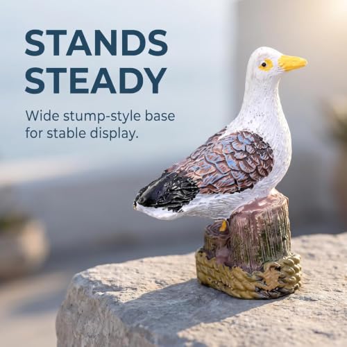 5Pcs Sea Bird Seagull Stand Stump Miniature Fairy Garden Home Houses Decoration Craft Micro Landscaping Decor DIY Accessories, Outdoor Statues, Garden Sculptures and Statues, Decorations