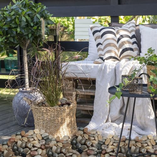 20Ib Rain Forest Mixed River Rocks for Landscaping-Polished Pebbles for Plants-Garden Decorative Stones-1-2 Large Plant Rocks,Ideal for Aquarium, Home Decor - style: 20LB, Polished Mixed