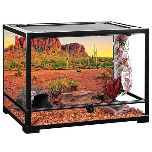 AWERT 36x20 in Terrarium Backdrop Desert Cactus Reptile Habitat Background - size: 36x20in/90x50cm