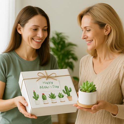 ZOUTOG 6 Pack 3.1" Ceramic Succulent Pots,White Planter with Drainage Tray - color: Bright White, size: 6 Pack