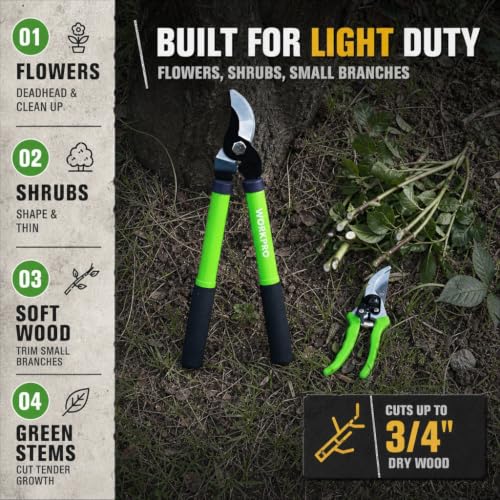 WORKPRO W151010 Limb and Branch Pruner Tool Set, Heat-Treated Steel (1 Set)