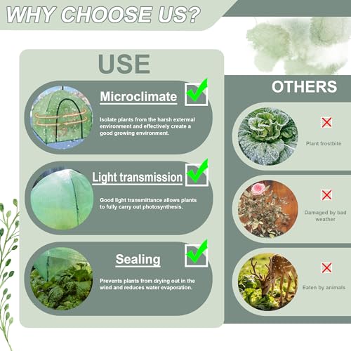 36" Tabletop Plant Cover w/Waterproof Base Ventilation Window for Winter - color: 36*36*35.5 - 1PCS