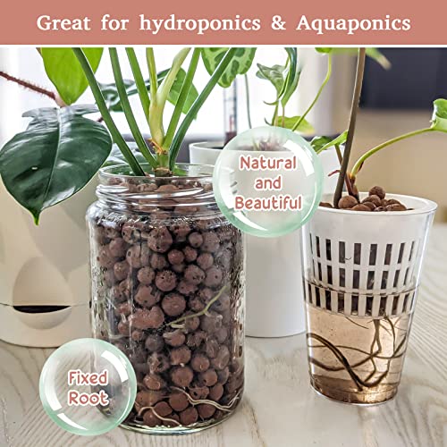 Legigo 8LB Leca Clay Pebbles for Plants, 4mm-16mm Clay Balls for Hydroponic - size: 8LB
