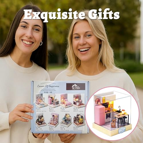 Flever Dollhouse Miniature DIY House Kit Creative Room with Furniture for Romantic Artwork Gift (Taste of Life) - color: Taste of Life