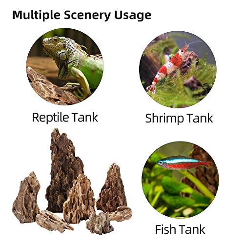 LANDEN Dragon Ohko Stone 16lb Large Aquarium Rocks for Fish Tank Decor - size: 01 Dragon(Ohko) Stone(2-8inch,16lbs)