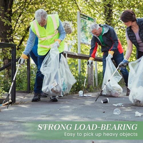 Ctosree 8 Pack 32" Trash Grabber Reacher Tool for Elderly, Foldable Litter Picker Upper, Lightweight Trash Pick up Stick, Long Handy Mobility Aids for Home Garden Arm Extension(Gray) - color: Gray
