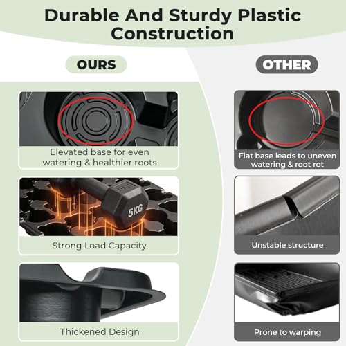 homenote 4 Pack 20 Cell Seed Starting Trays with 4 Vented Humidity Domes | Compatible with standard 3 inch nursery pots. Thick reusable trays have deep cells, raised bases and adjustable dome vents. - size: 3 Inch, style: 4 Pack Seed Starter Tray+Humidity