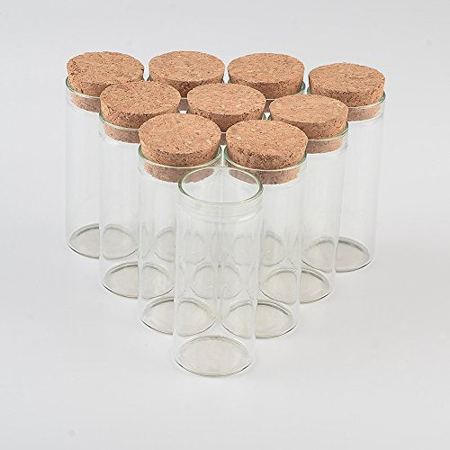 30x70mm 30ml Glass Vials Jars Test Tube with Cork Stopper Empty Glass Transparent Clear Bottles 12pcs (12, 30ml-30x70mm) - size: 30ml-30x70mm