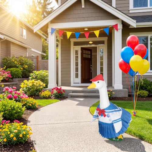 23Inch Porch Goose Outfits Back to School Lawn Garden Geese Uniform Clothes | Lawn Goose Clothes, 19-23inch Geese Costume, Weather Resistant Fabric - color: Back-to-school